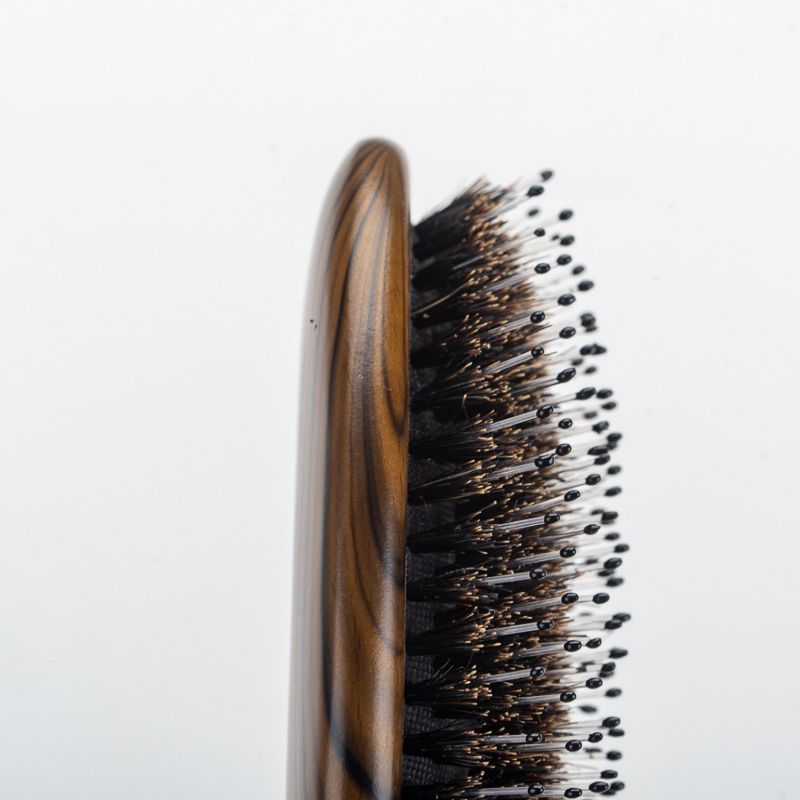 100% Pure China Boar Bristle Brush - Style M w/ Metal Plate